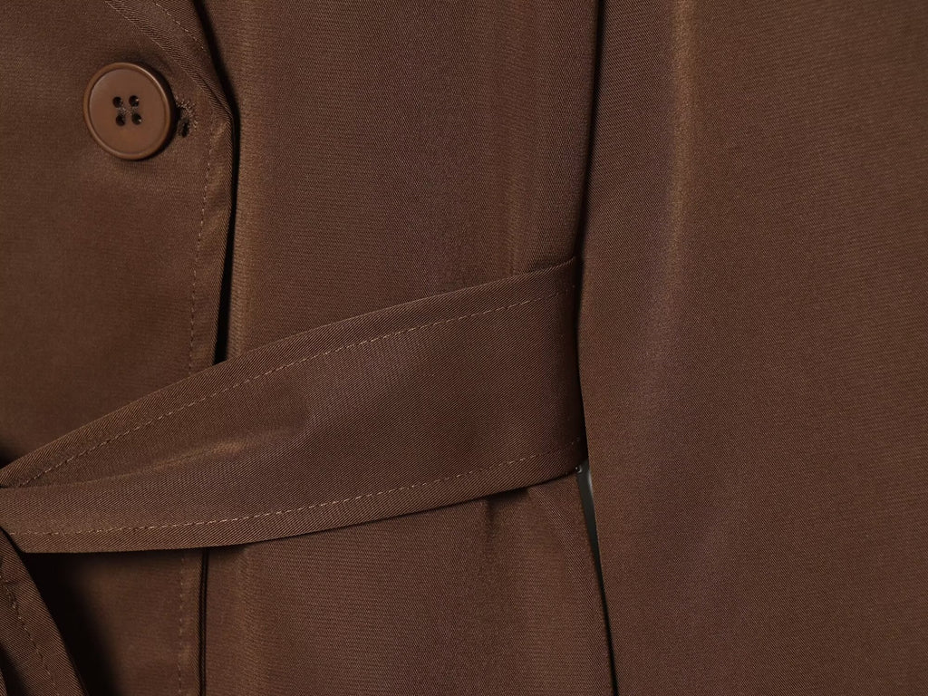Women's with Belt short double breasted windbreaker Coat