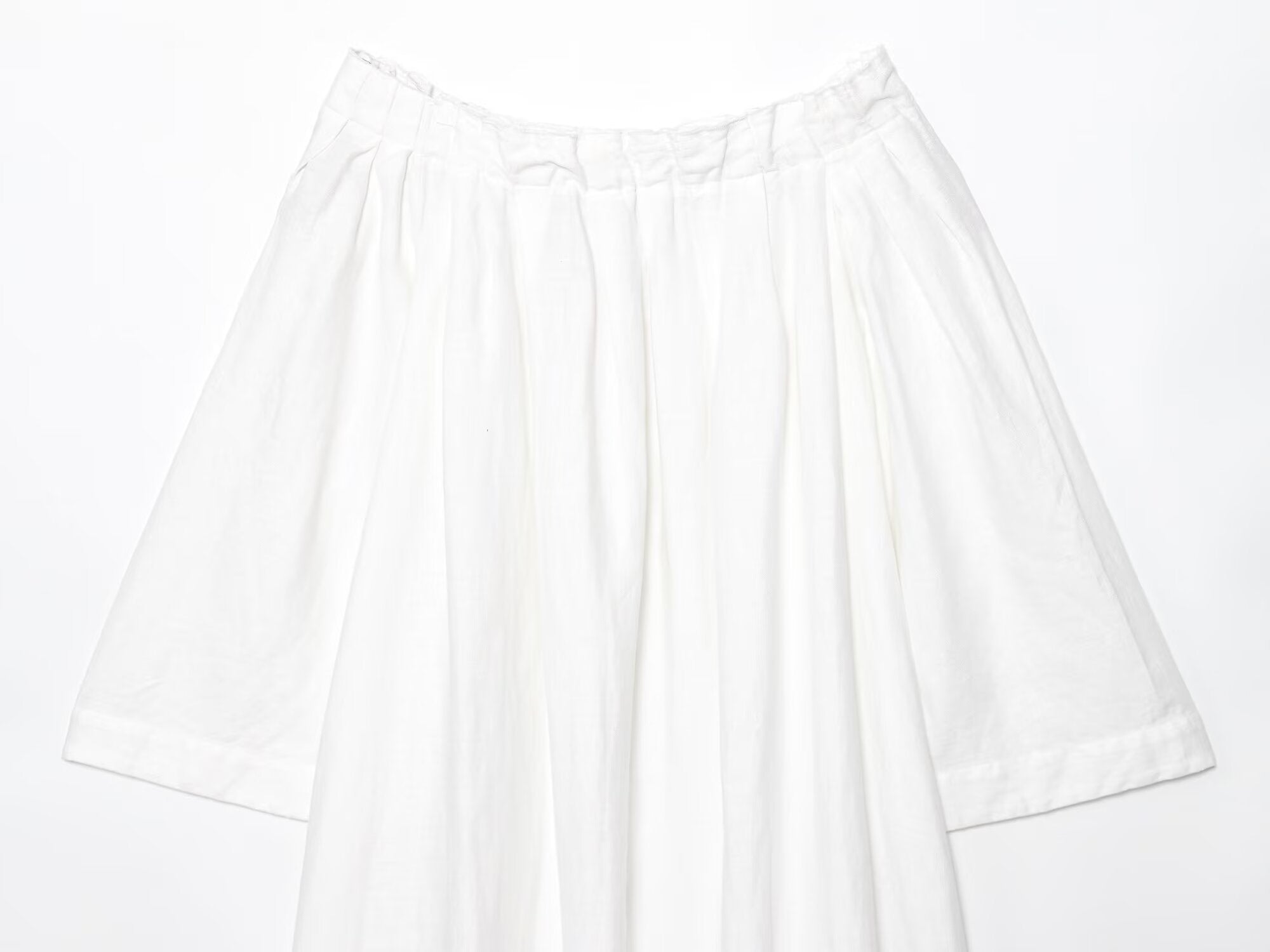 Women's New Fashion Loose Off Shoulder A-line Linen Blended Midi Dress