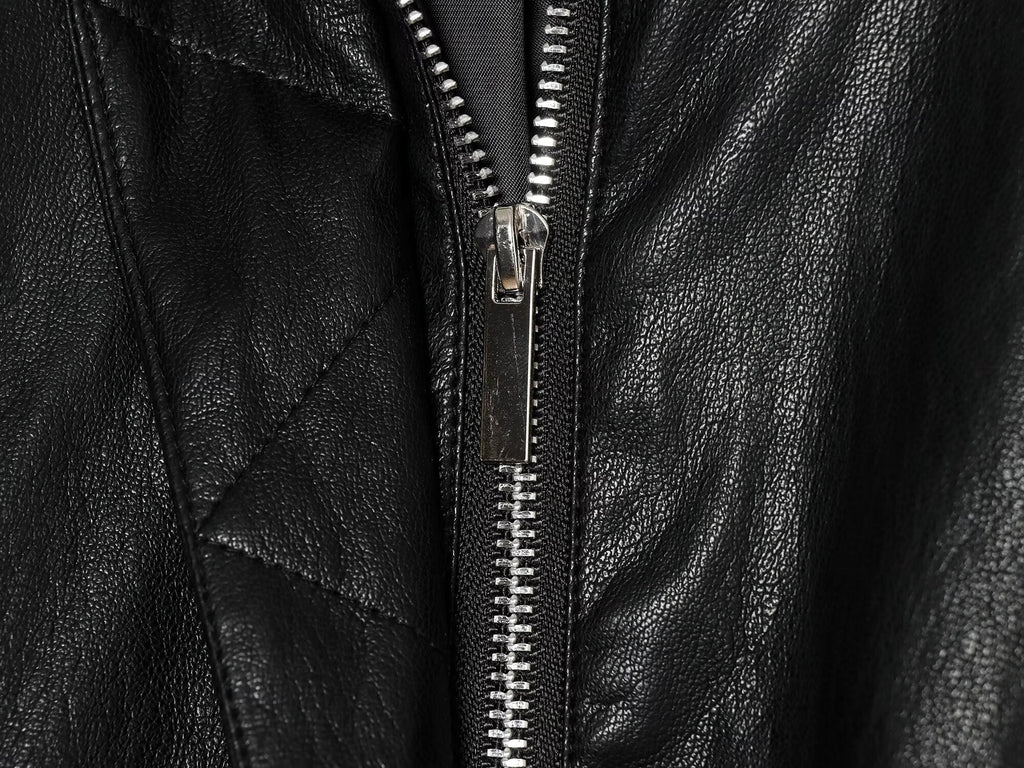 Women's leather effect short pilot jacket Coat