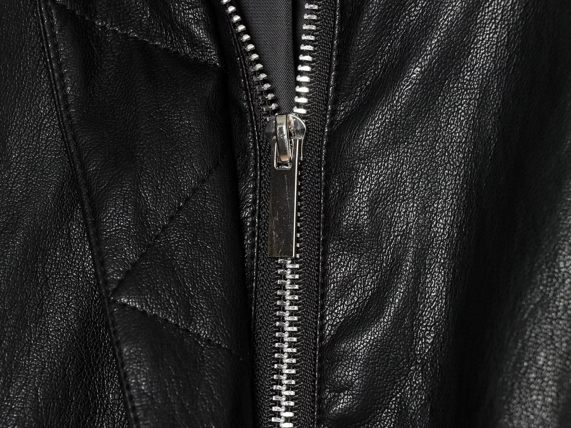 Women's leather effect short pilot jacket Coat
