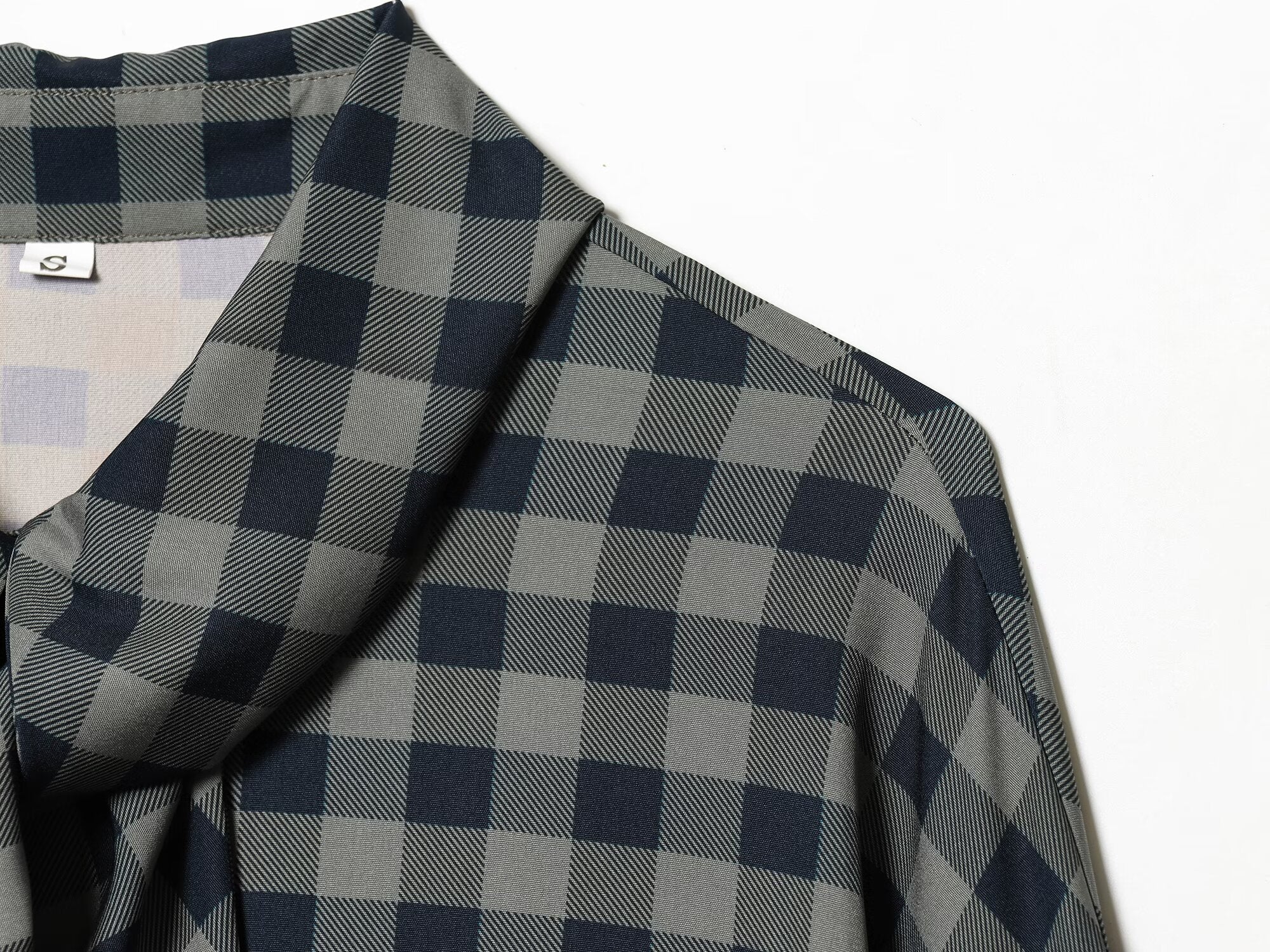 Women's scarf decoration casual plaid shirt
