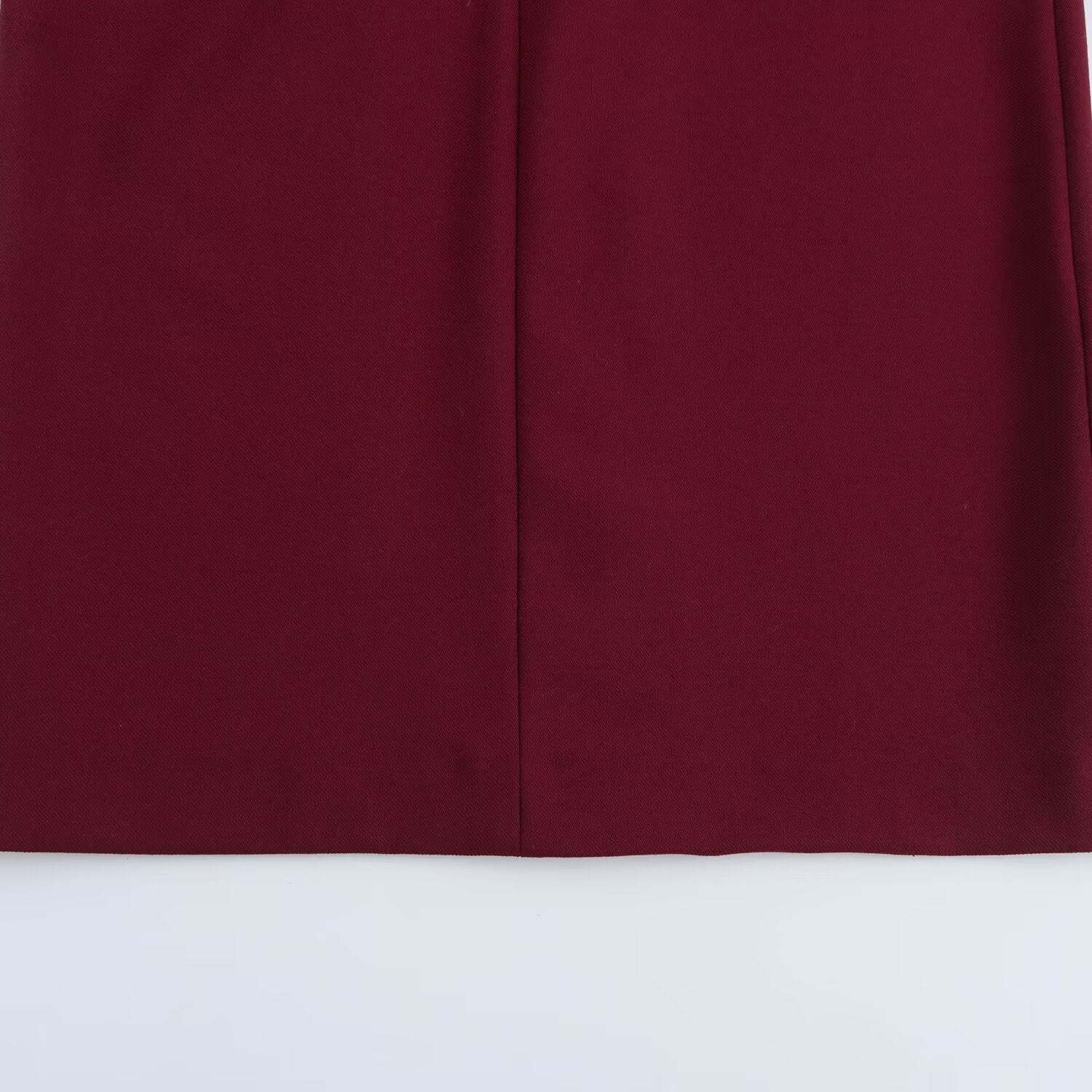 Women's new chic Fashion pleated decoration sexy slim fit V Neck Midi dress retro sleeveless back zipper women's dress Mujer