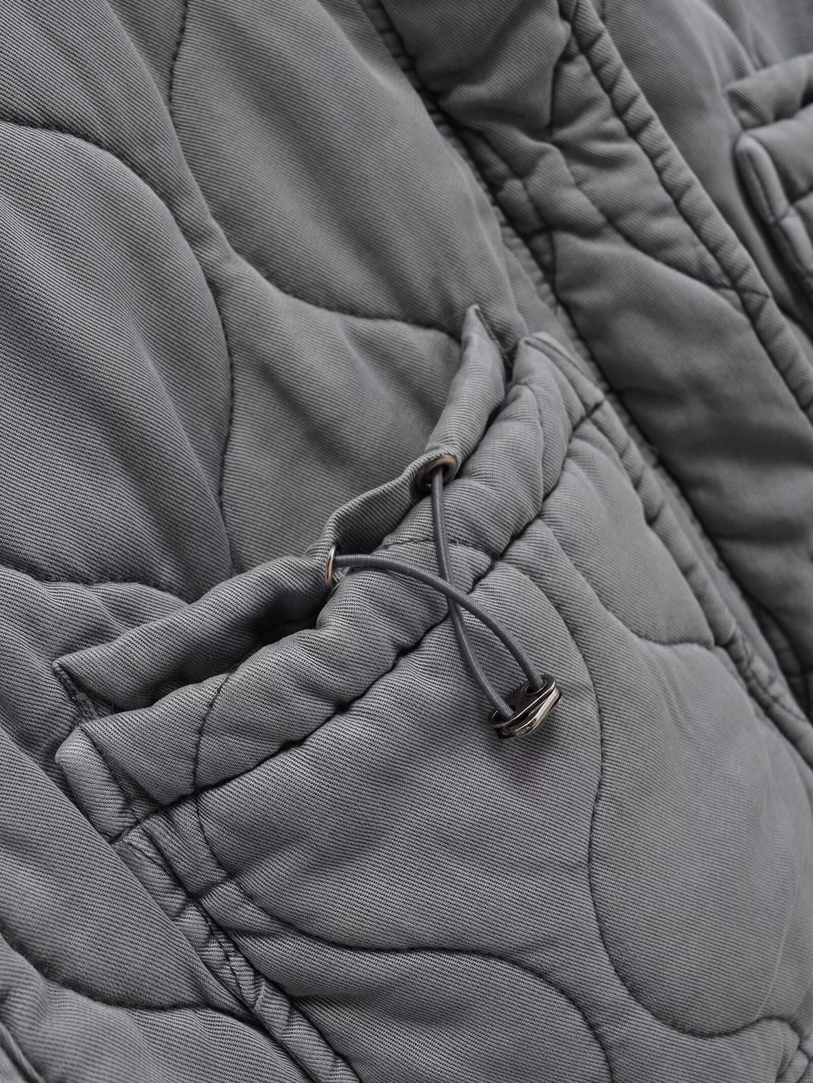 Women's loose Standing collar washed cotton vest