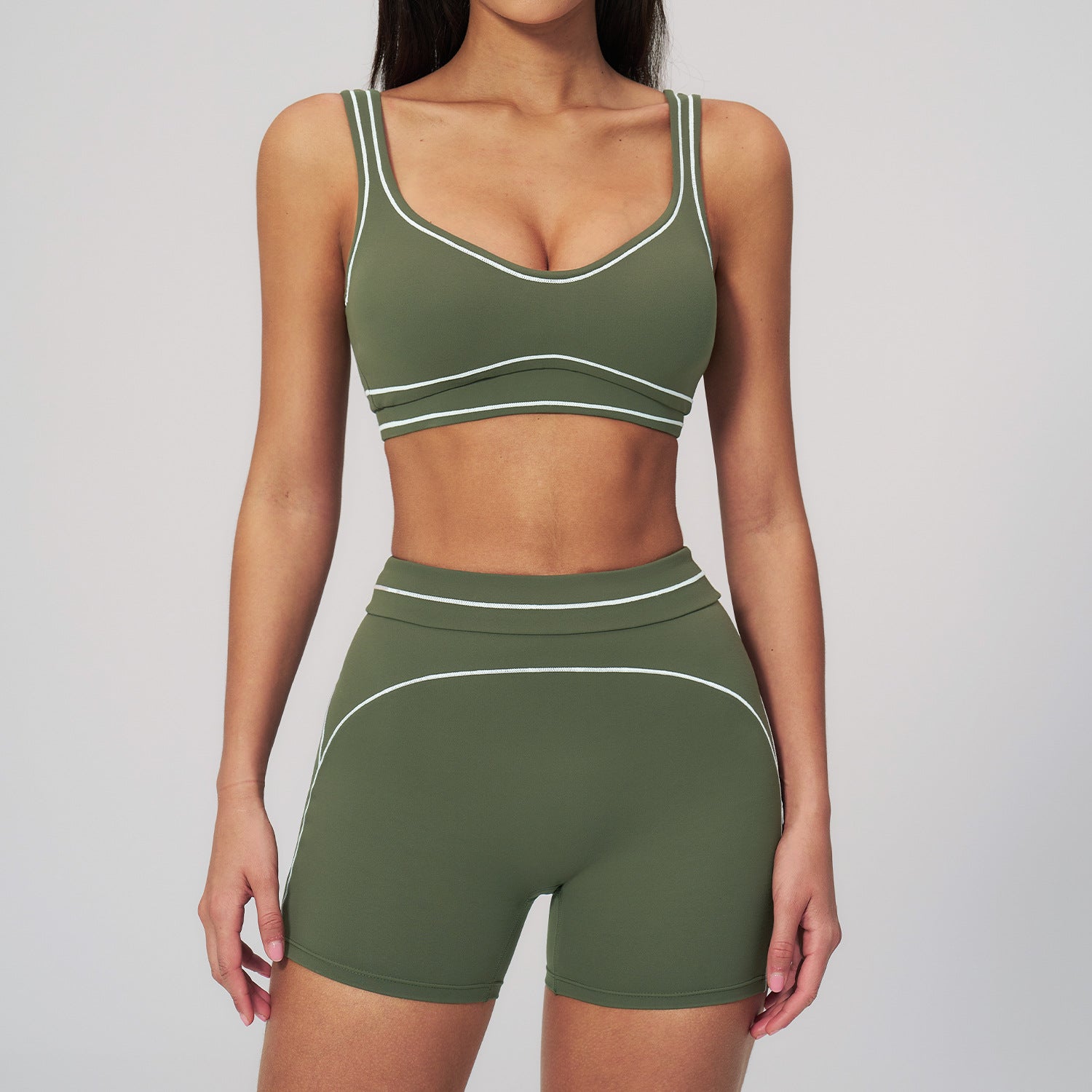 Women's new sanding bra+shorts yoga suit