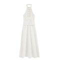 Women's hollowed out embroidered patchwork dress
