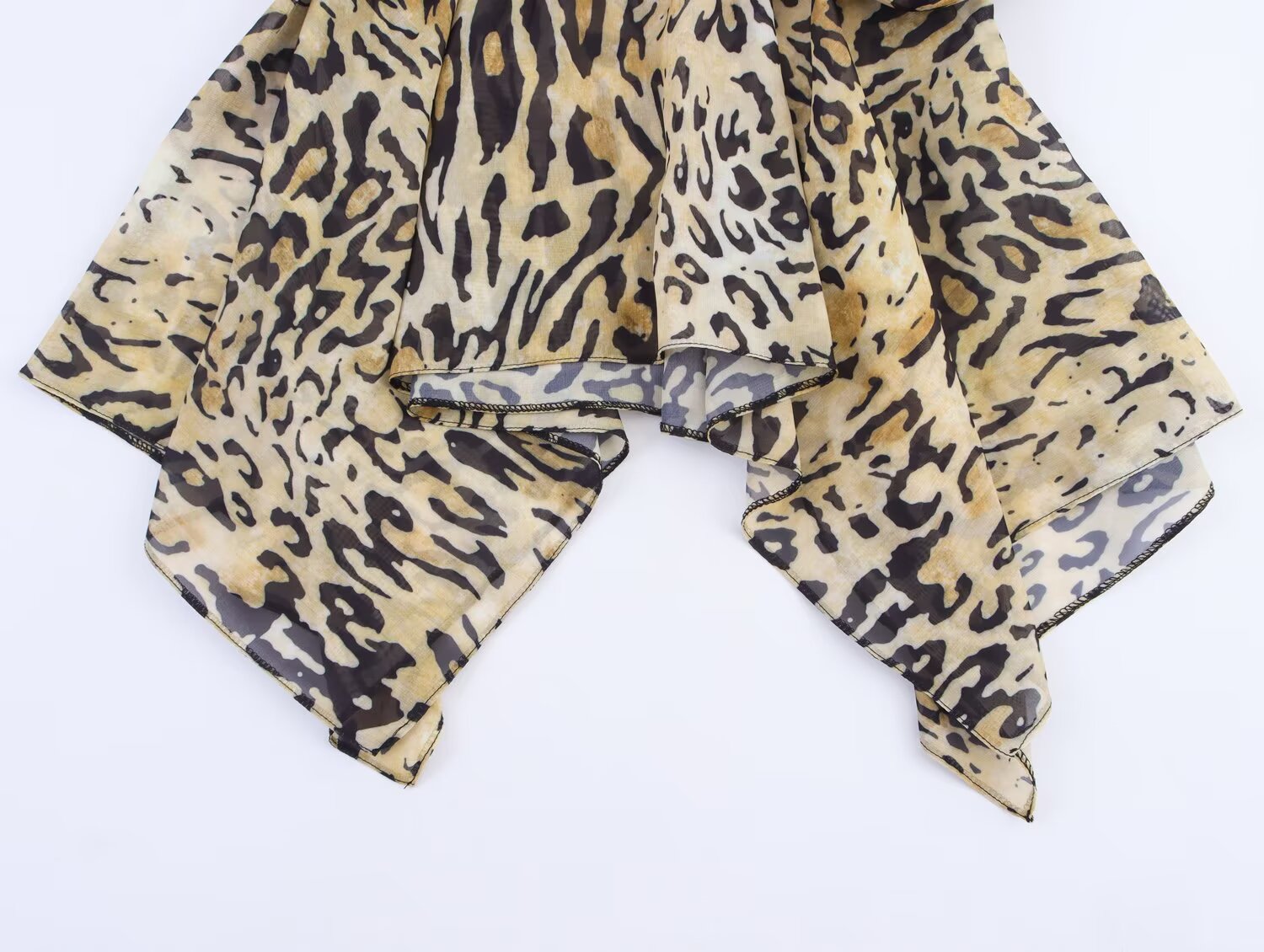 Women's New Fashion With Belt Animal Stripe Printed Top