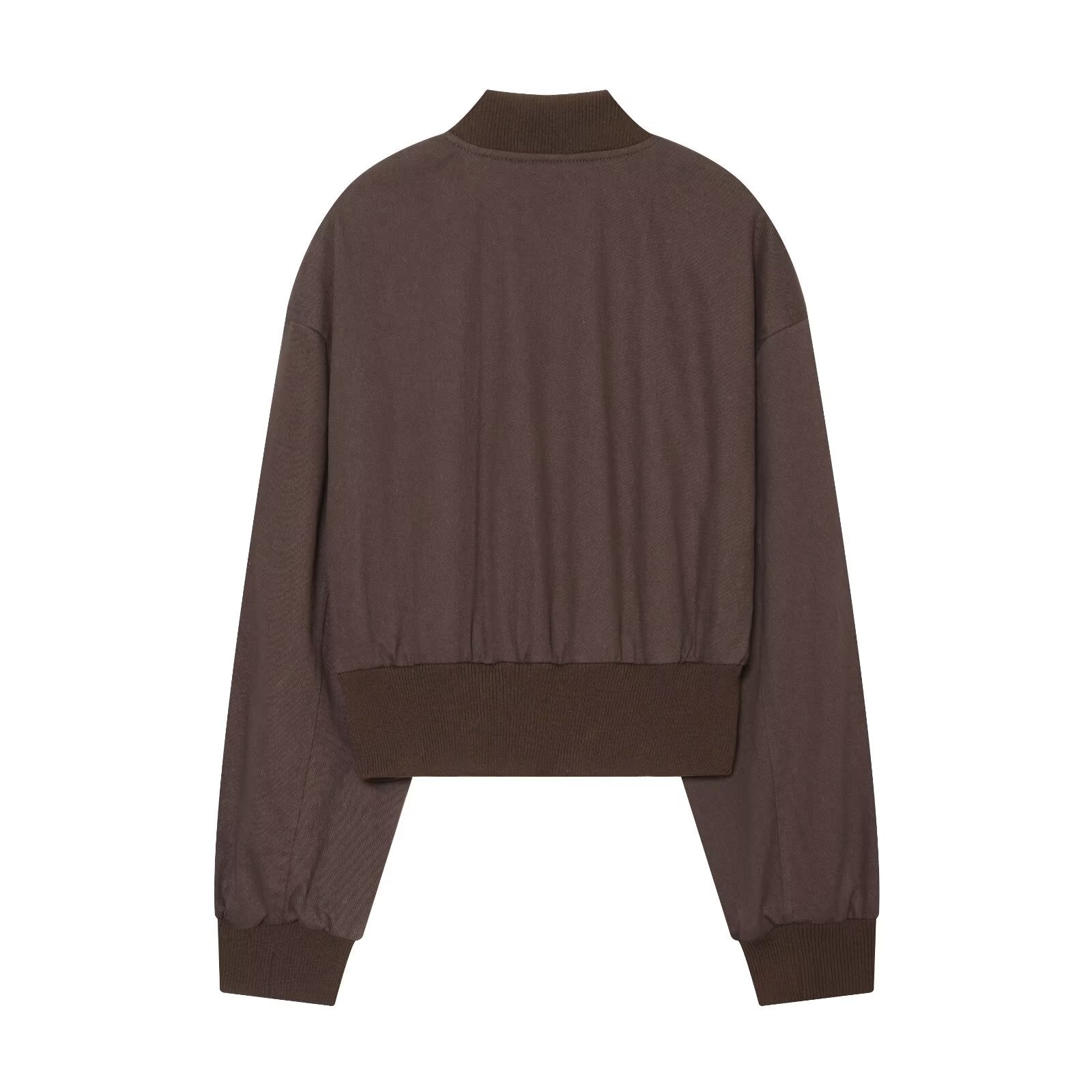 Women's short standing collar pilot jacket