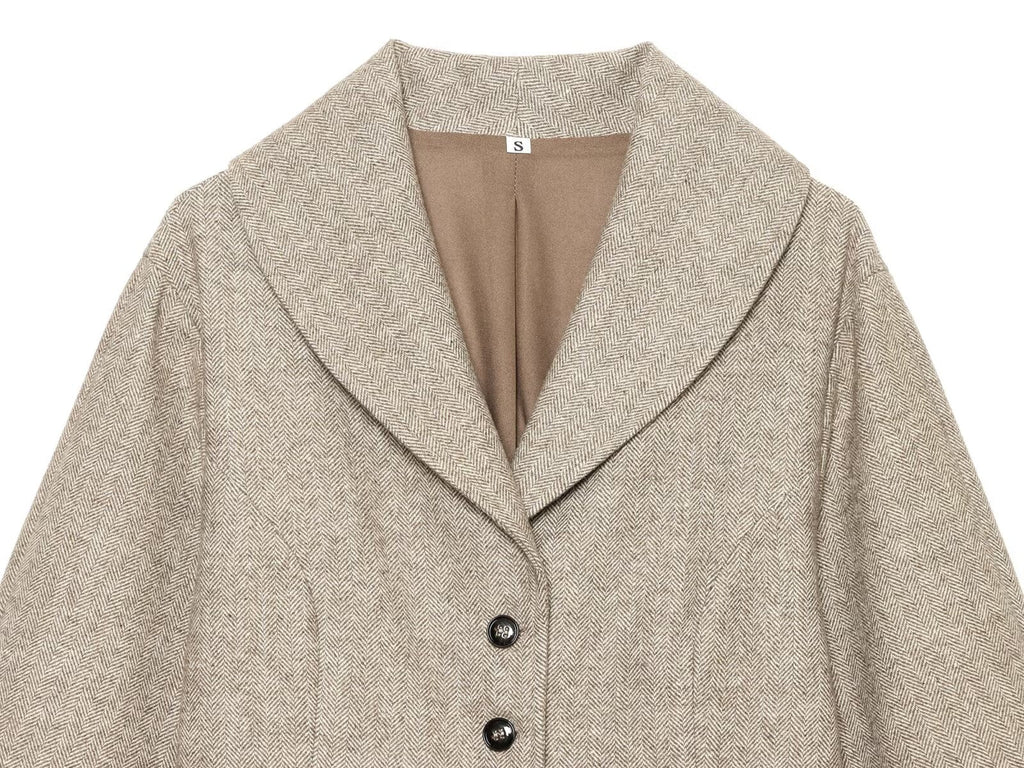Women's short skirt style hem slim jacket Coat
