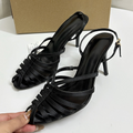 2026 women's new woven hollow high-heeled sandals