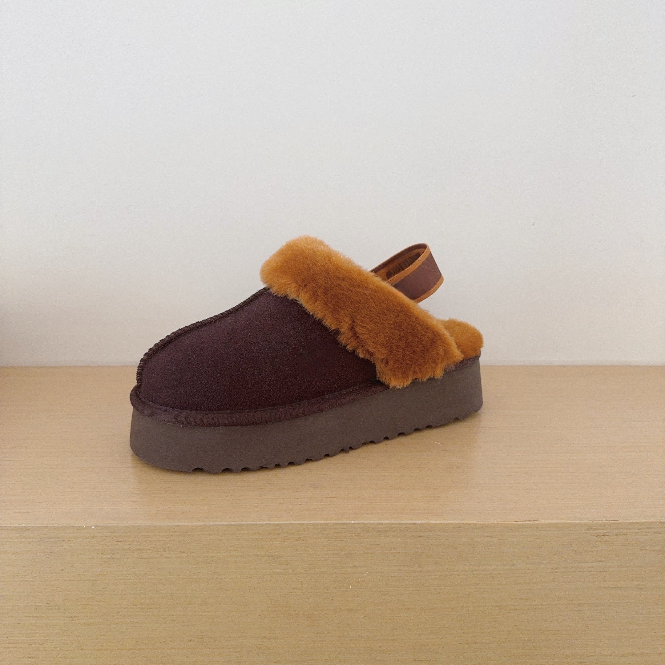 Women's new winter platform letter elastic belt slippers
