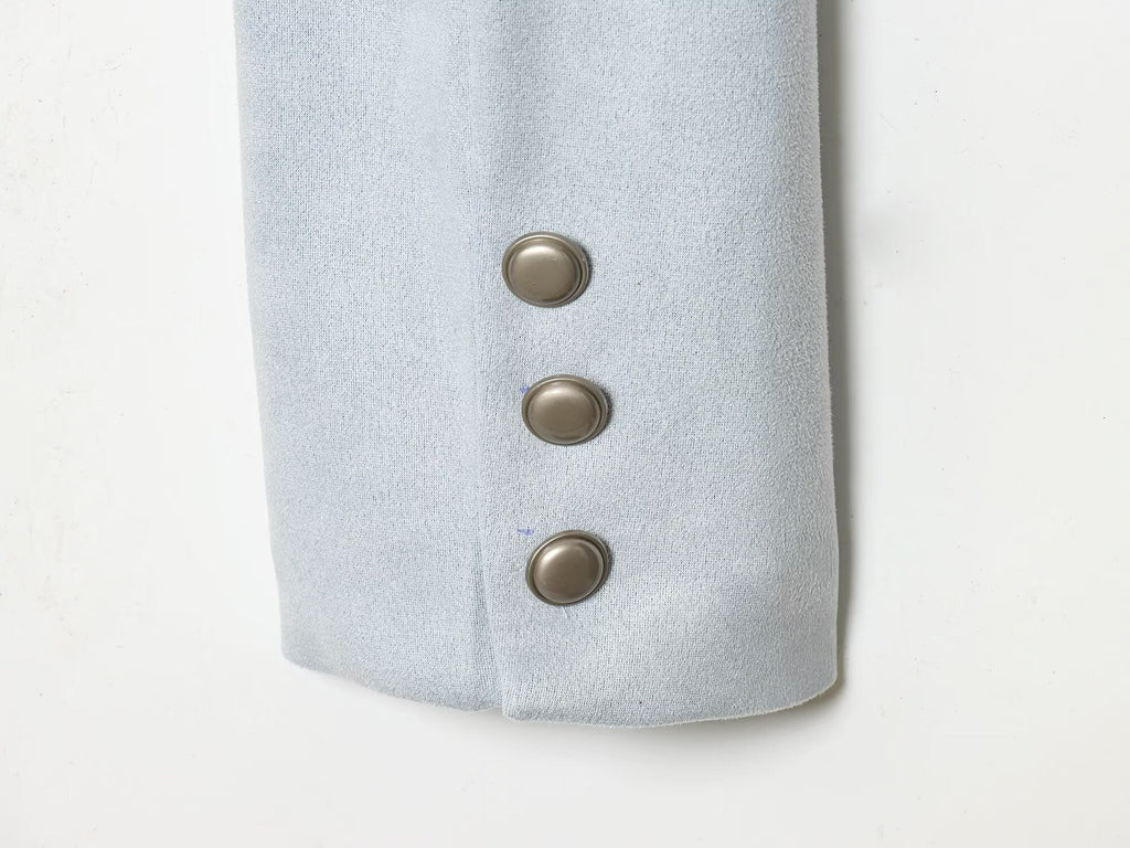 Women's suede texture short O Neck Coat