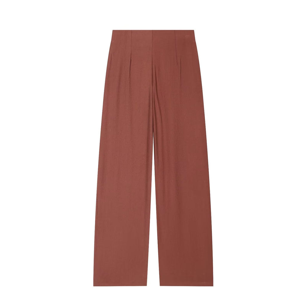 suit Women's 2 pieces bow decoration Wrapping style pants + Hanging neck top