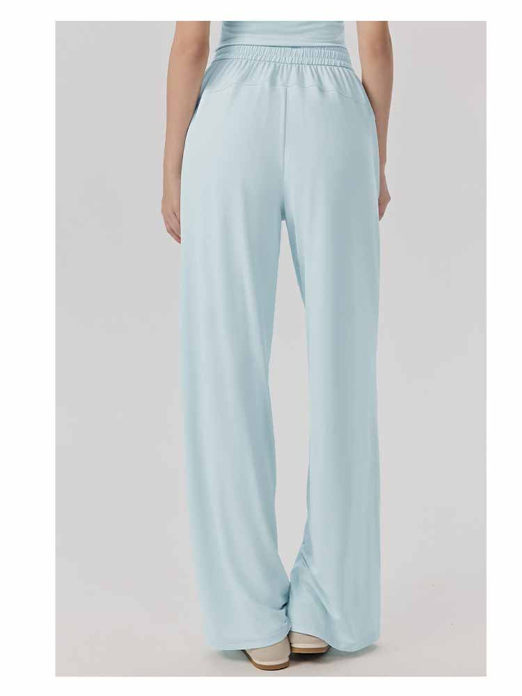 Women's 2026 new ice sunscreen sweatpants thin drape straight pants
