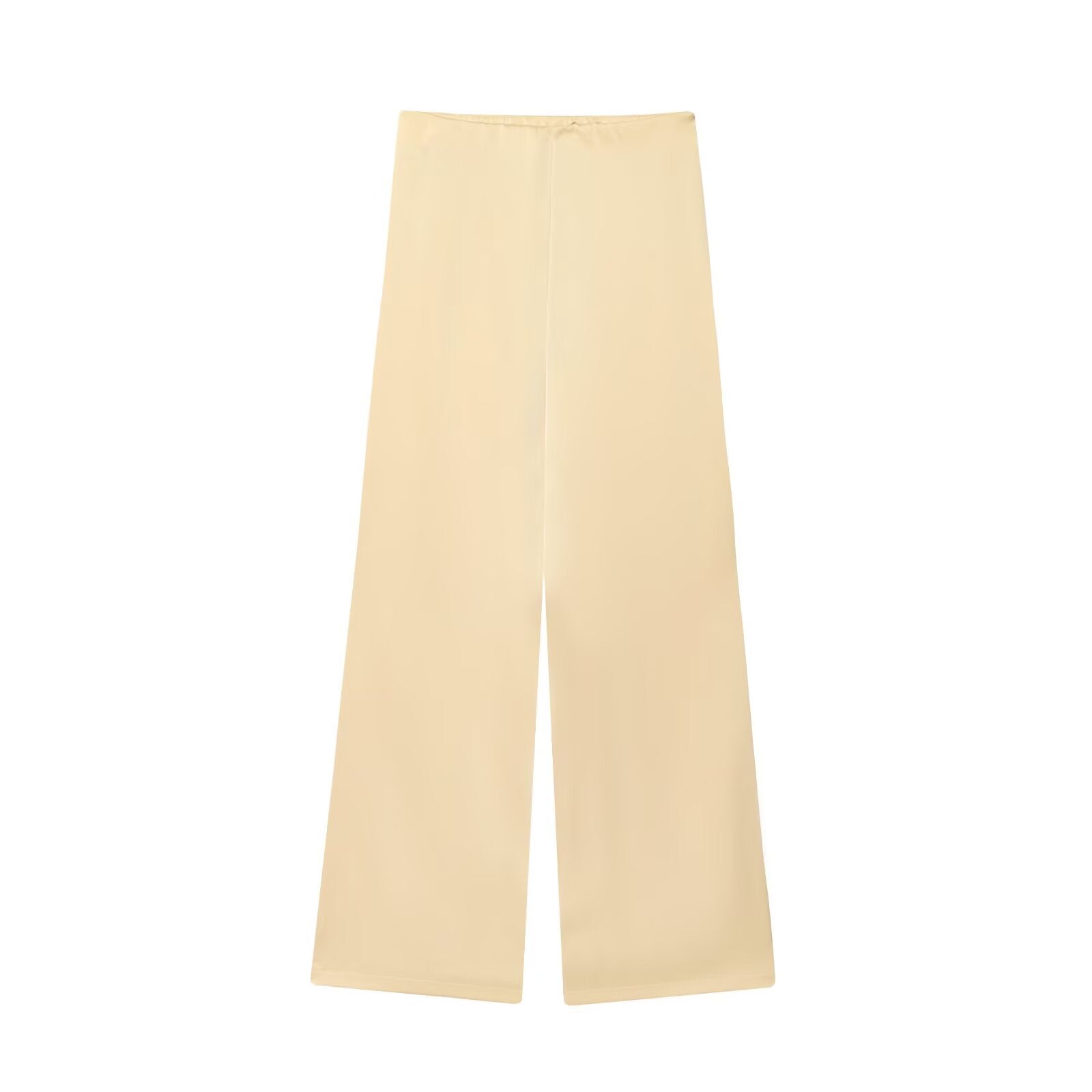 Women's 2025 new fashion satin textured strapless top+Pants suit