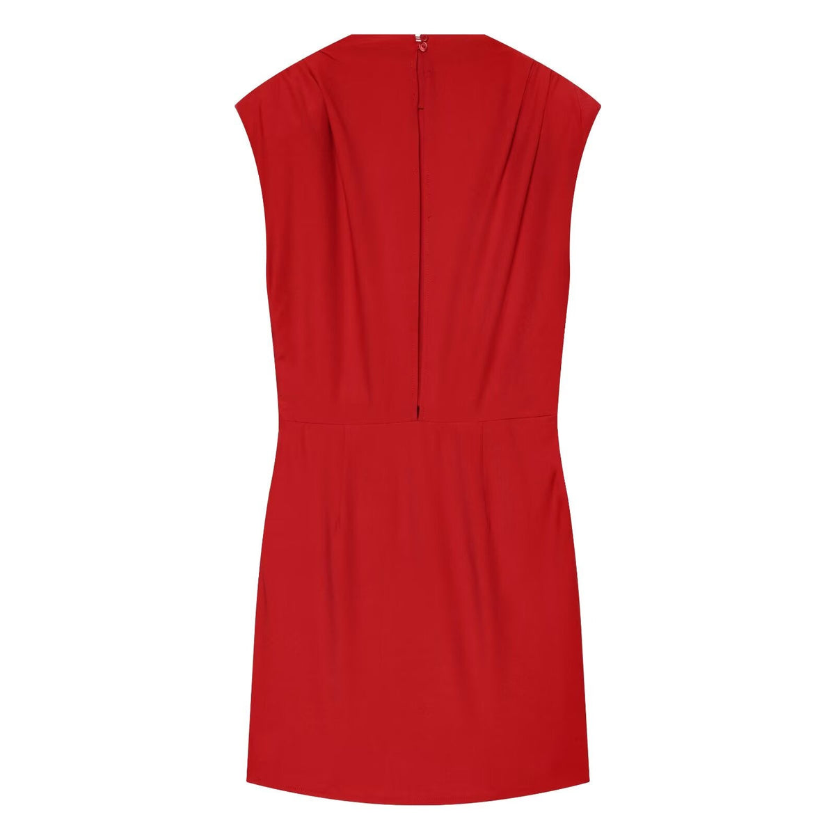 Women's with shoulder pads pleats mini dress