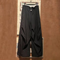 Women's new casual drawstring design loose wide-leg pants