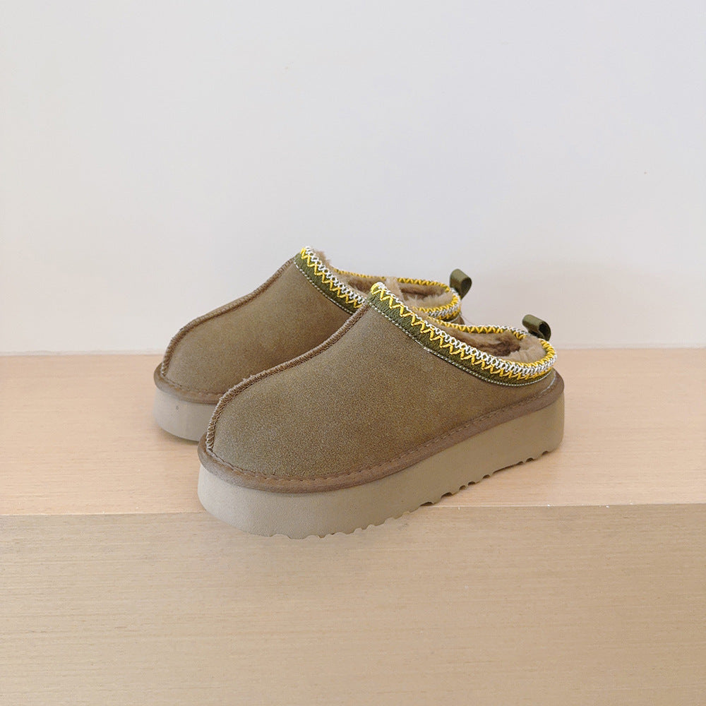 Women's new versatile low-top thick-soled snow boots
