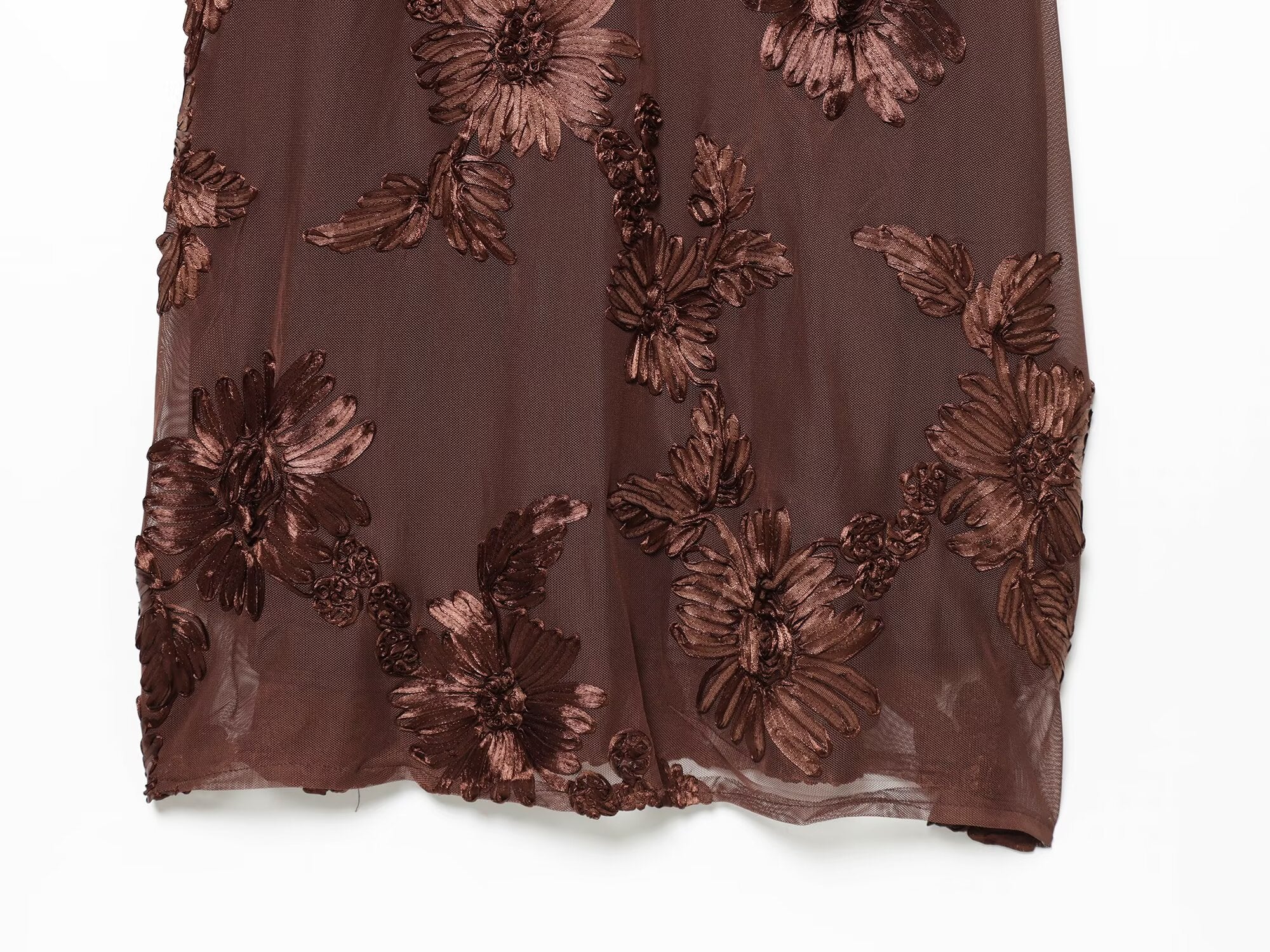 Women's embroidered floral backless MIDI dress