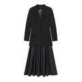 Women's new fashion splicing Suit style MIDI dress