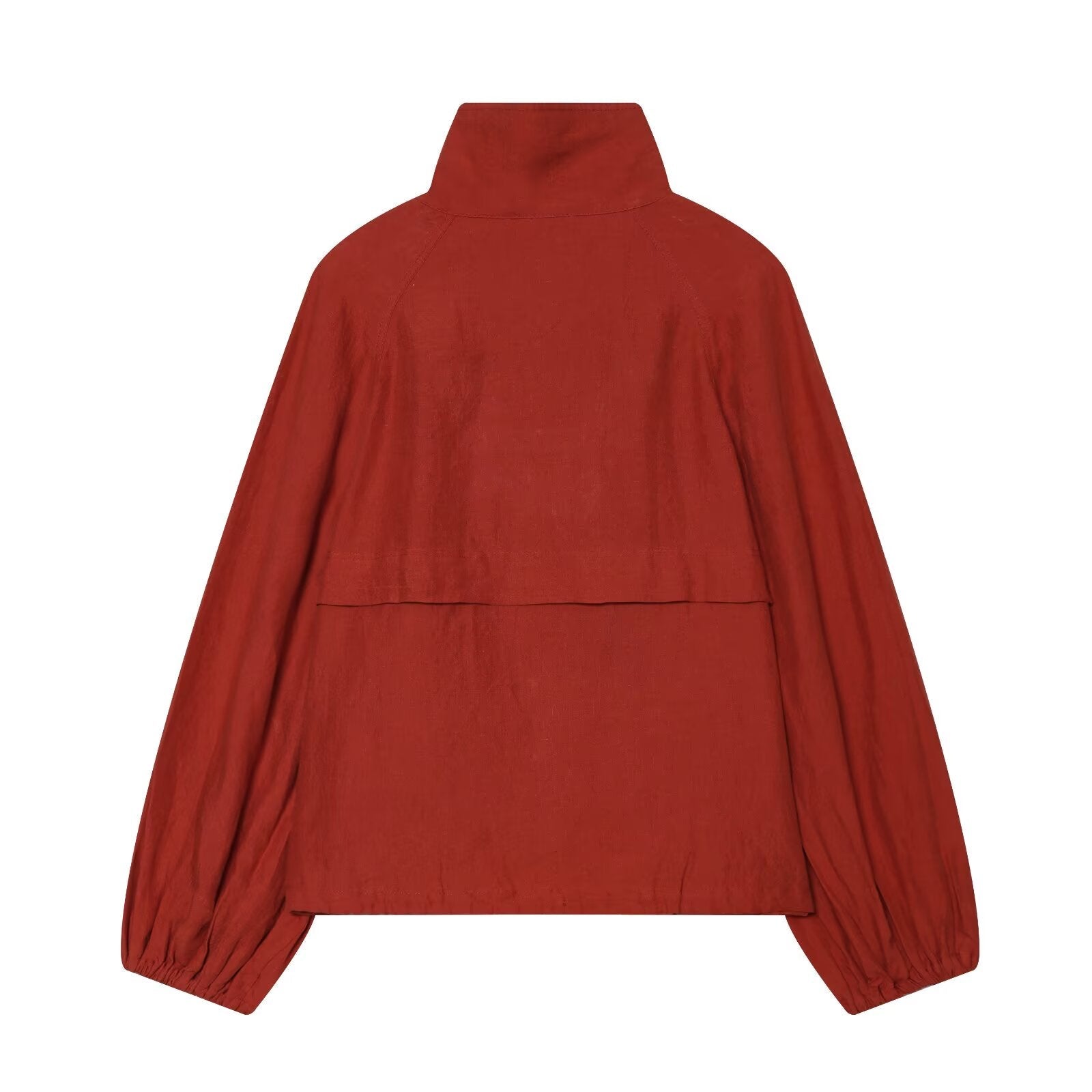 Women's linen blend long sleeved pilot jacket Coat