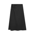 Women's twisted knot design casual MIDI skirt