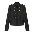 Women's double breasted waist cinched jacket Coat