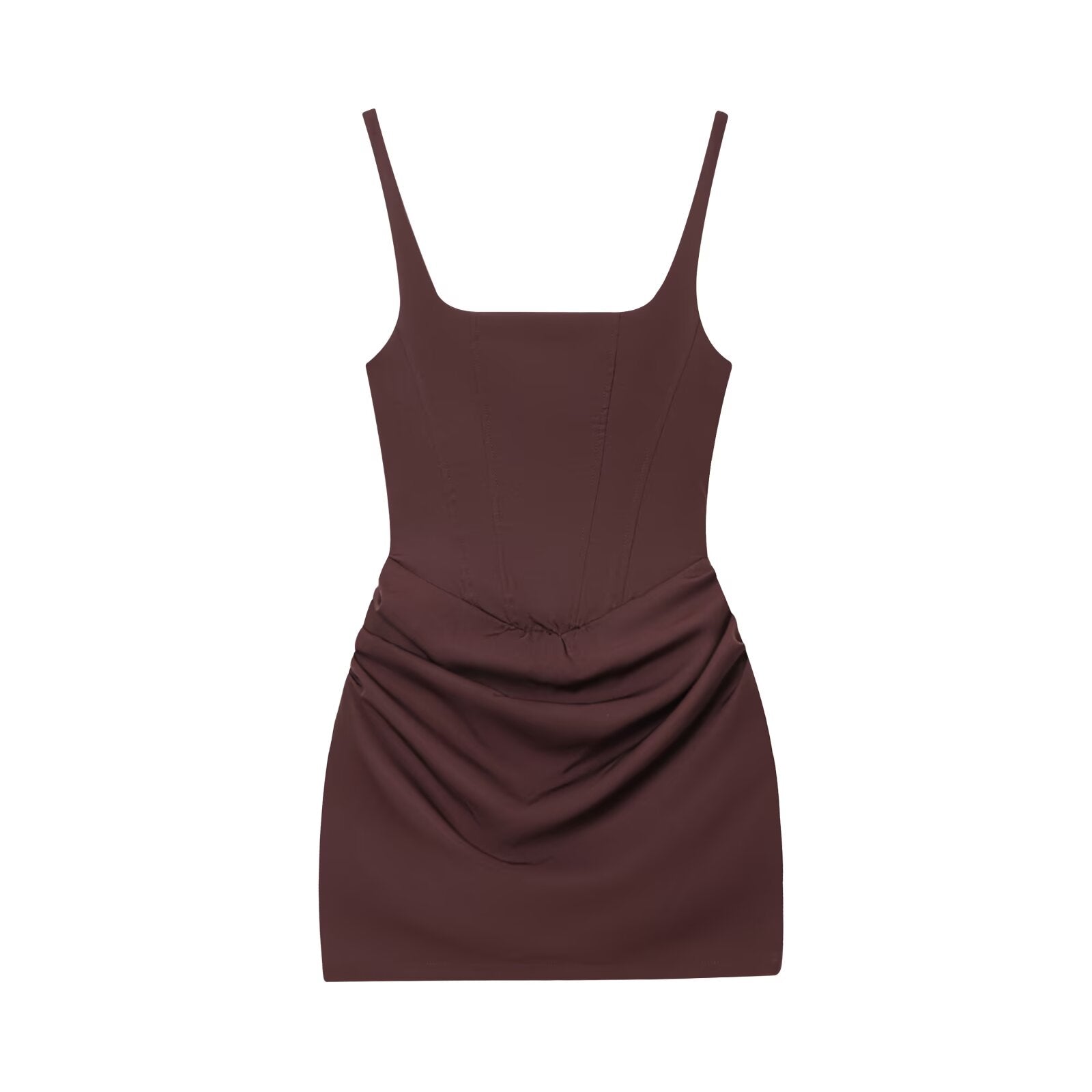 Women's sexy sleeveless hip hugging tied dress