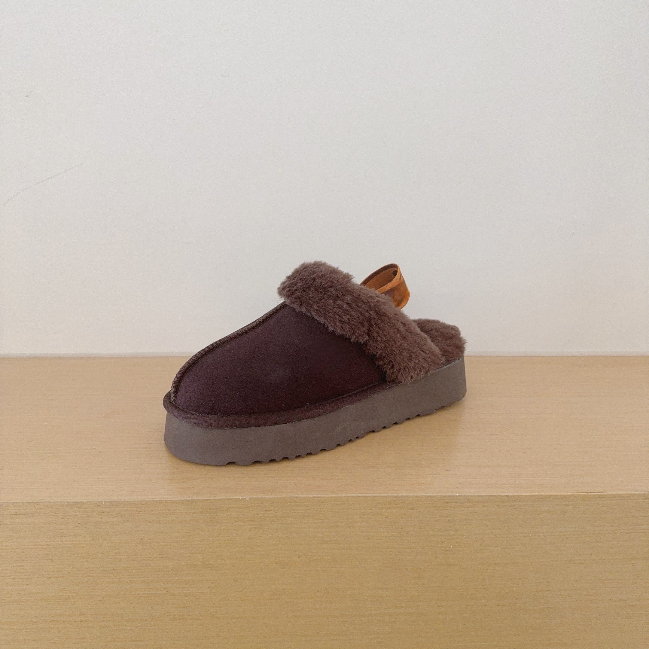 Women's new winter platform letter elastic belt slippers