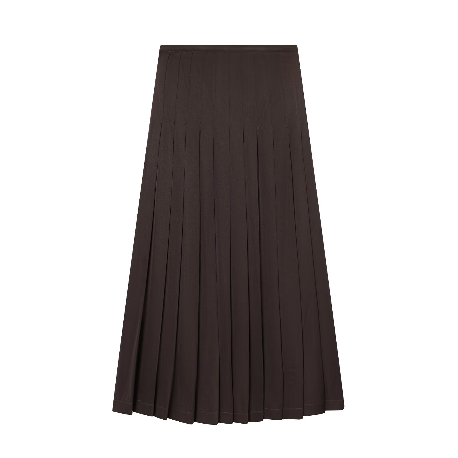 Women's casual wide pleated MIDI skirt