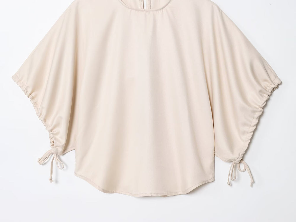 Women's new fashion bubble short sleeved O Neck shirt+Pants suit