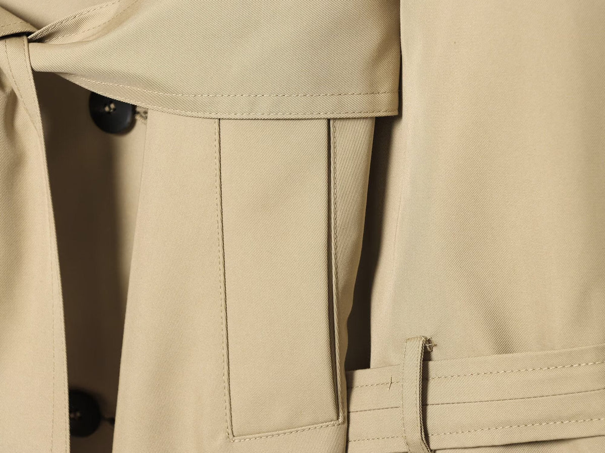 Women's loose long style double breasted windbreaker Coat