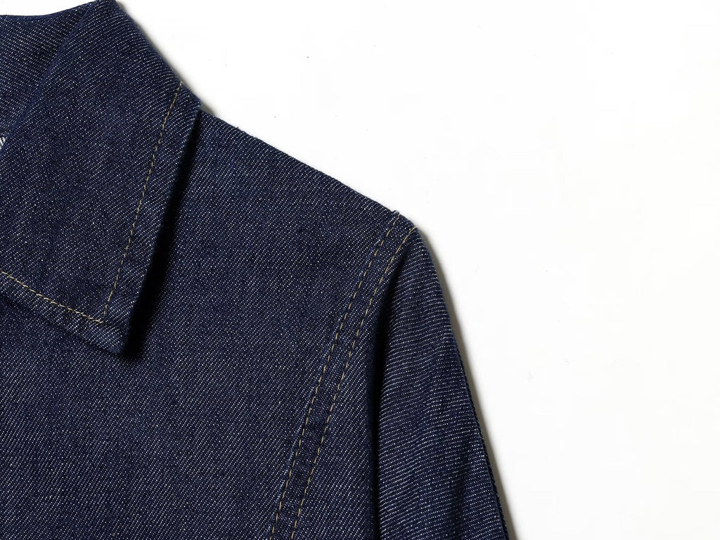 2026 Women's loose long sleeved denim shirt