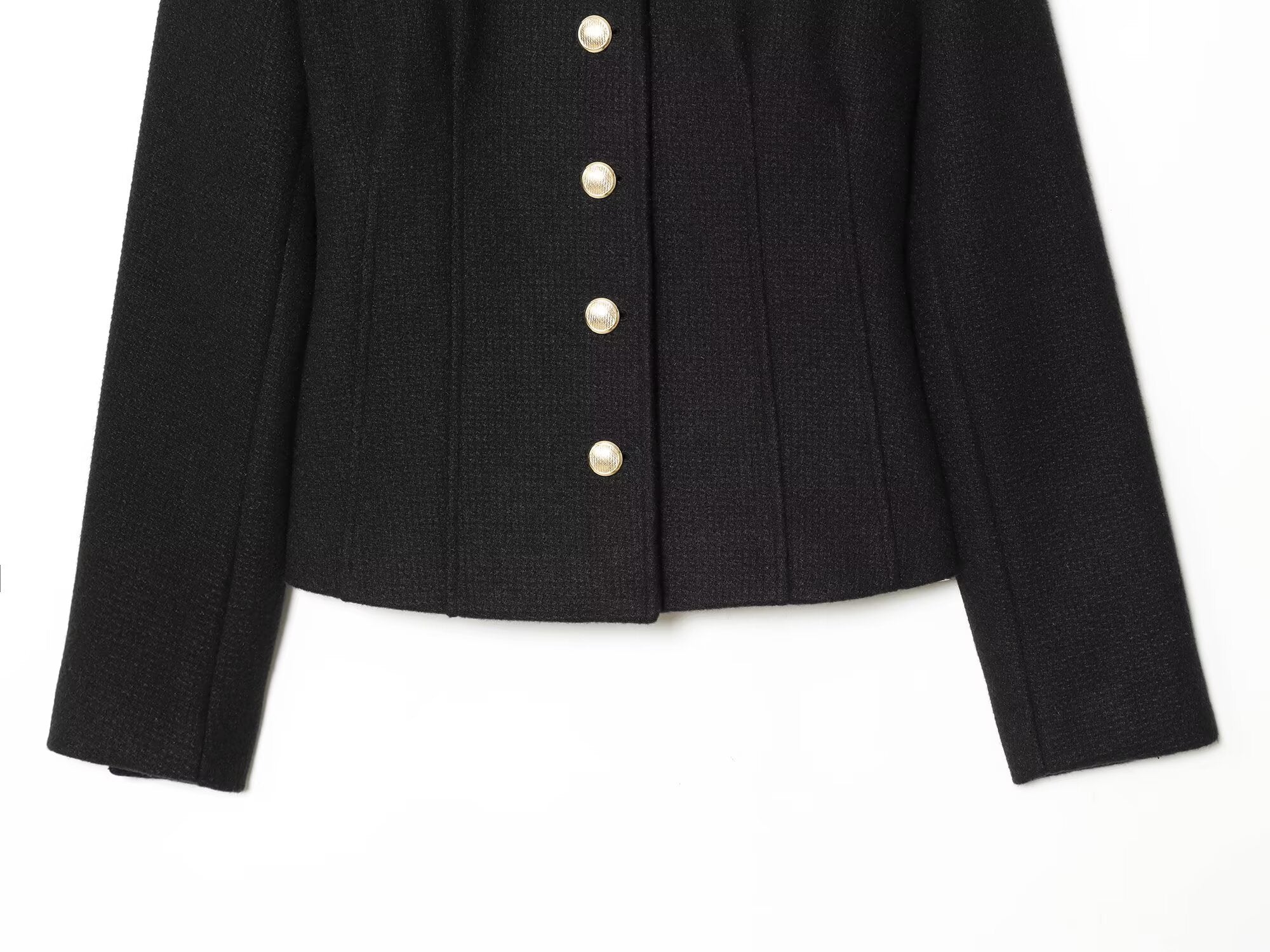 Women's O Neck slim single breasted Blazer Coat