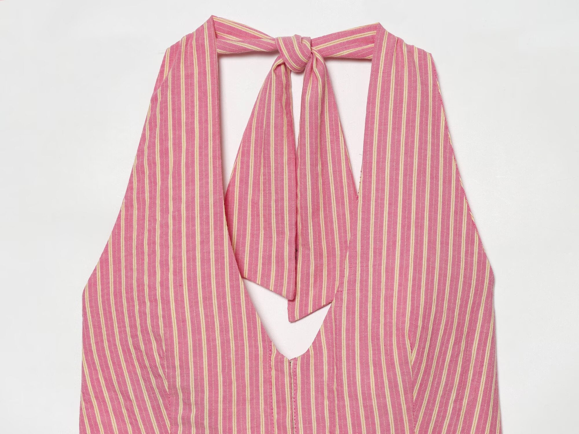 suit Women's 2 pieces striped halter neck top+wide leg pants