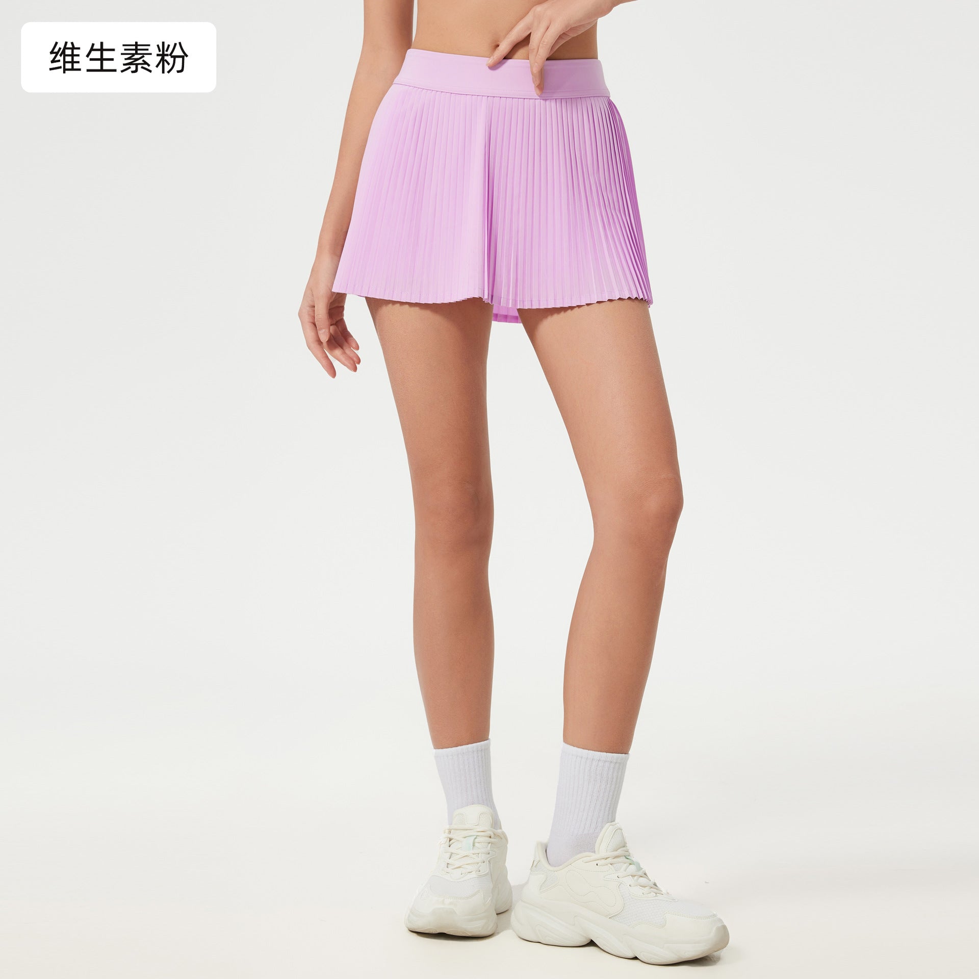 Women's ice breathable outdoor sports skirt with lining anti-exposure tennis skirt yoga fitness skirt