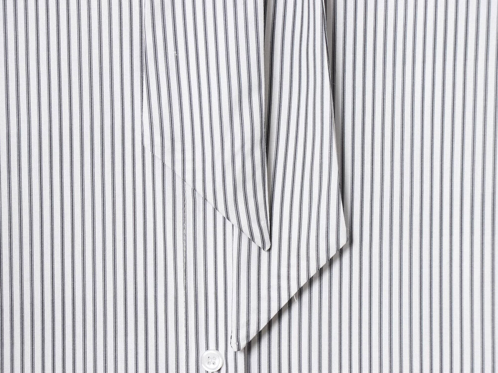 Women's New Scarf Decorative Striped Poplin Shirt