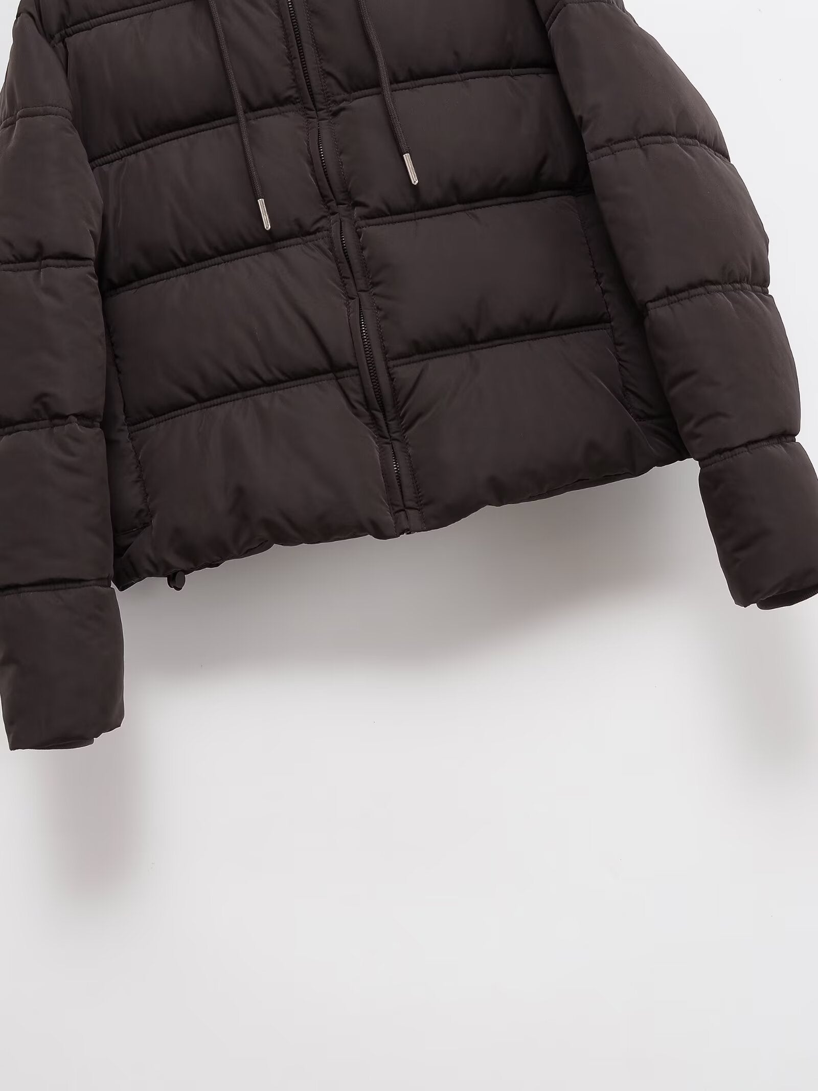 Women's short thick warm hooded cotton jacket Coat