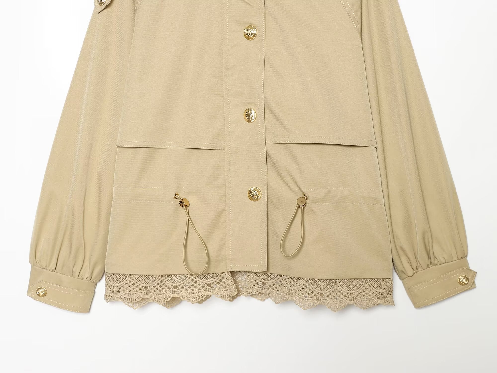 Women's casual lace patchwork workwear jacket