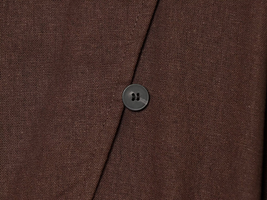 Women's linen blended Button-up Coat
