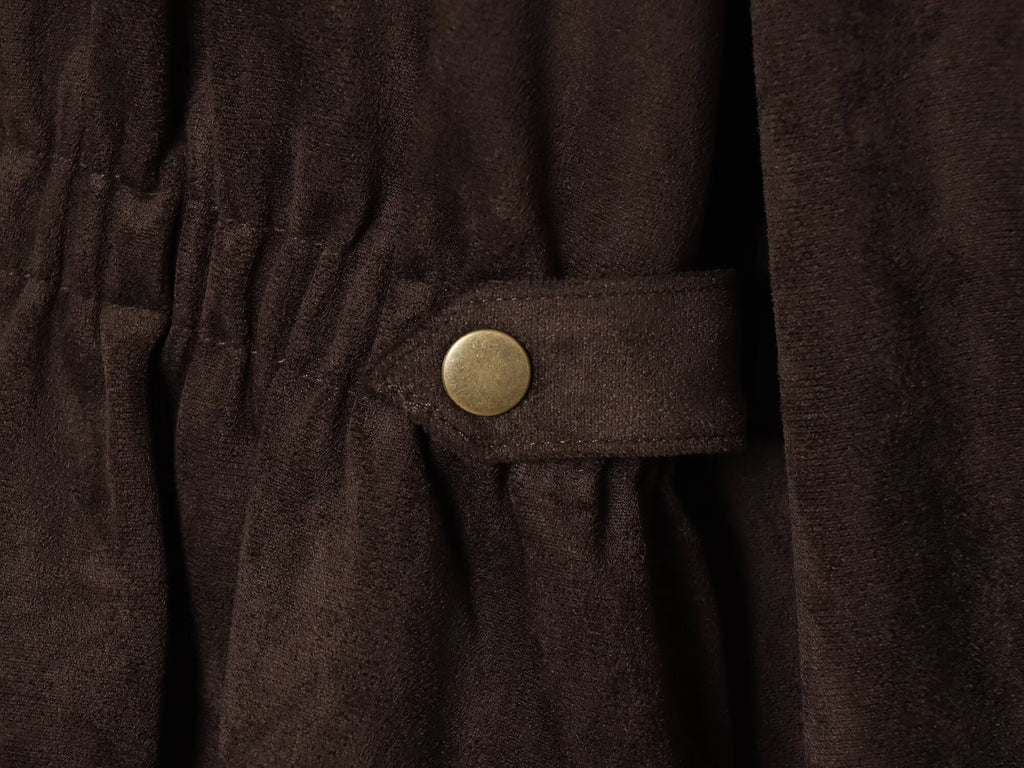 Women's suede texture effect short jacket Coat