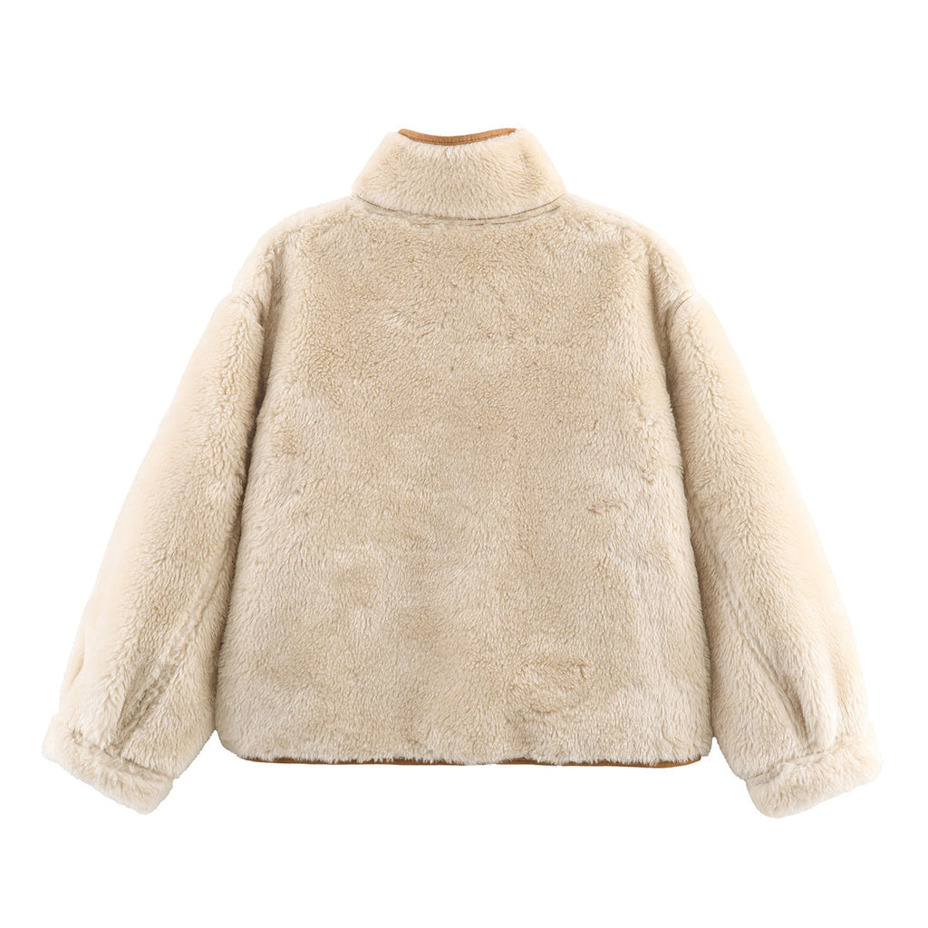 Women's reversible fleece warm jacket Coat