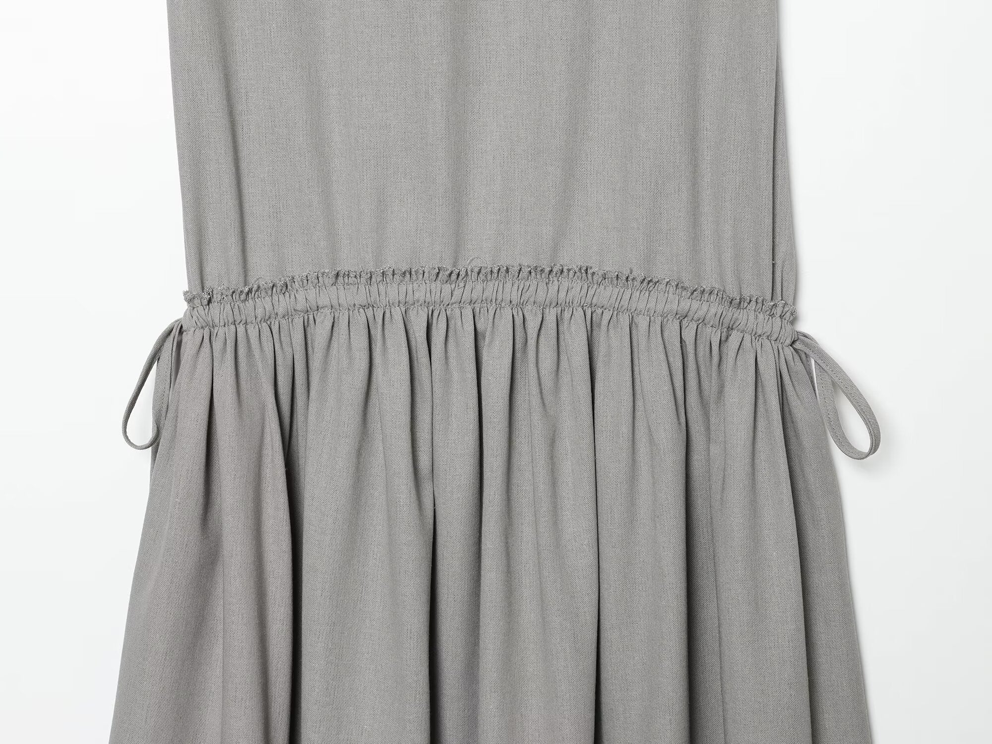 Women's O Neck linen blended MIDI dress