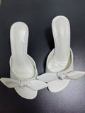 Women's 2025 New Fashion Joker Bow Decorated High Heels Sandals with Slippers.