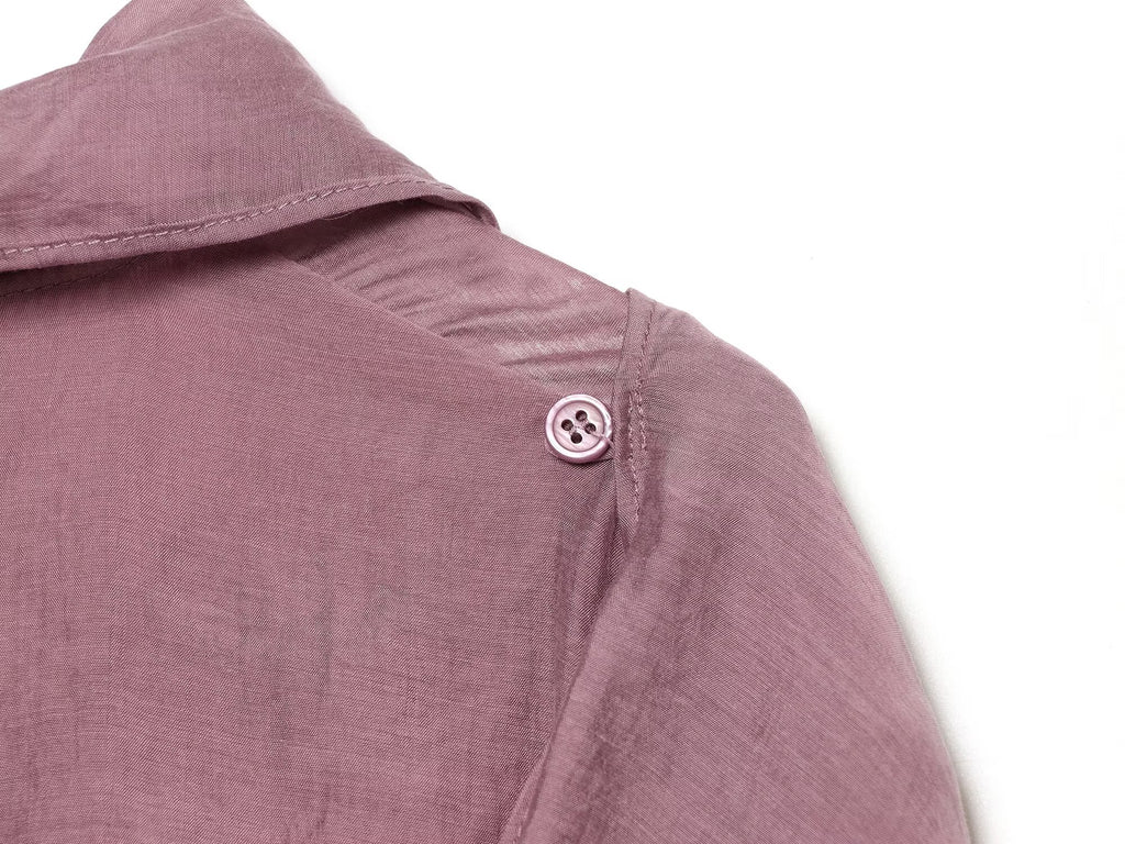 Women's scarf collar design asymmetrical shirt