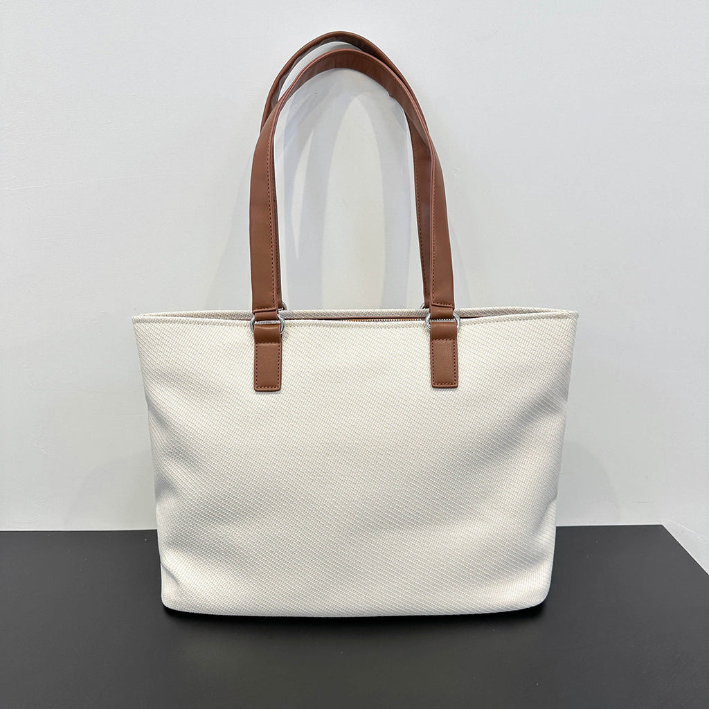 Women's New Fashion Letters Canvas Bag Shoulder Bag Commuter Handbag Large Tote Bag Female Bag