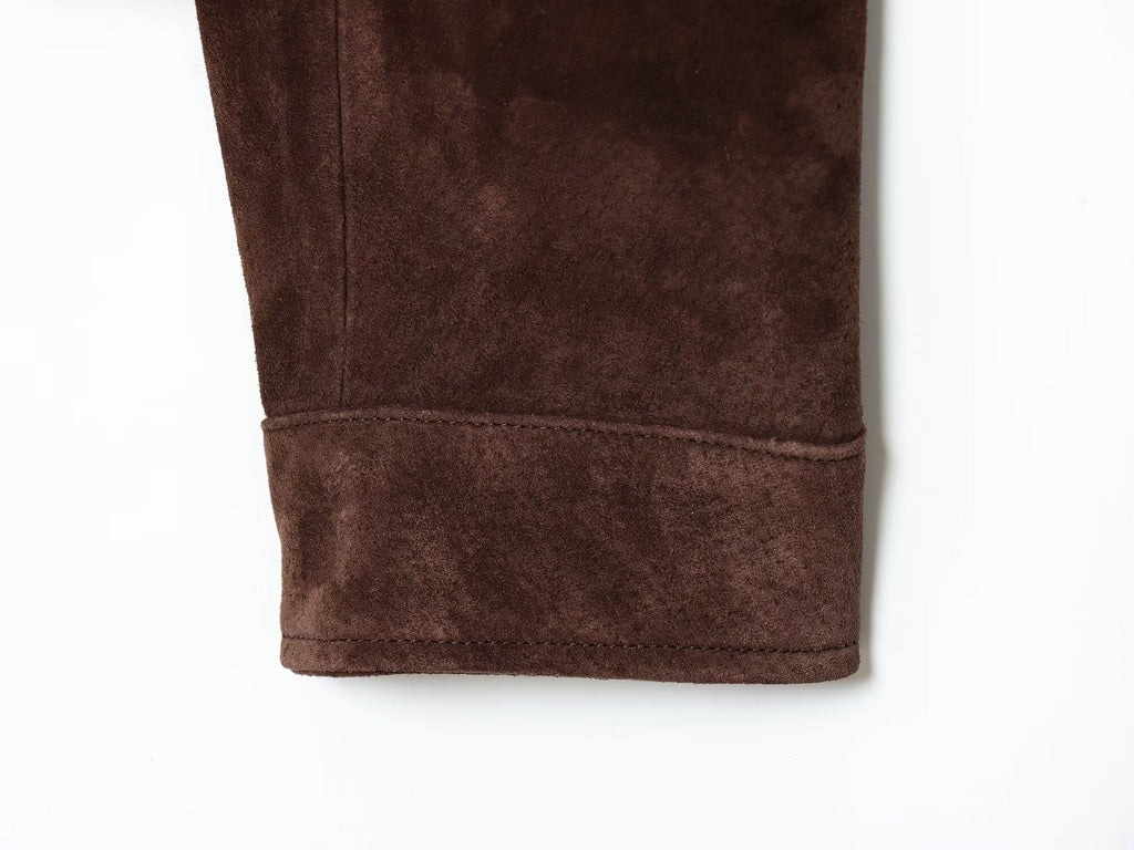 Women's new fashion anti suede effect standing collar flying jacket Coat