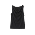 Women's Summer Fashion Swing Neck Sleeveless T-shirt Top