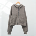 LU women's new hooded sweater full zipper loose coat