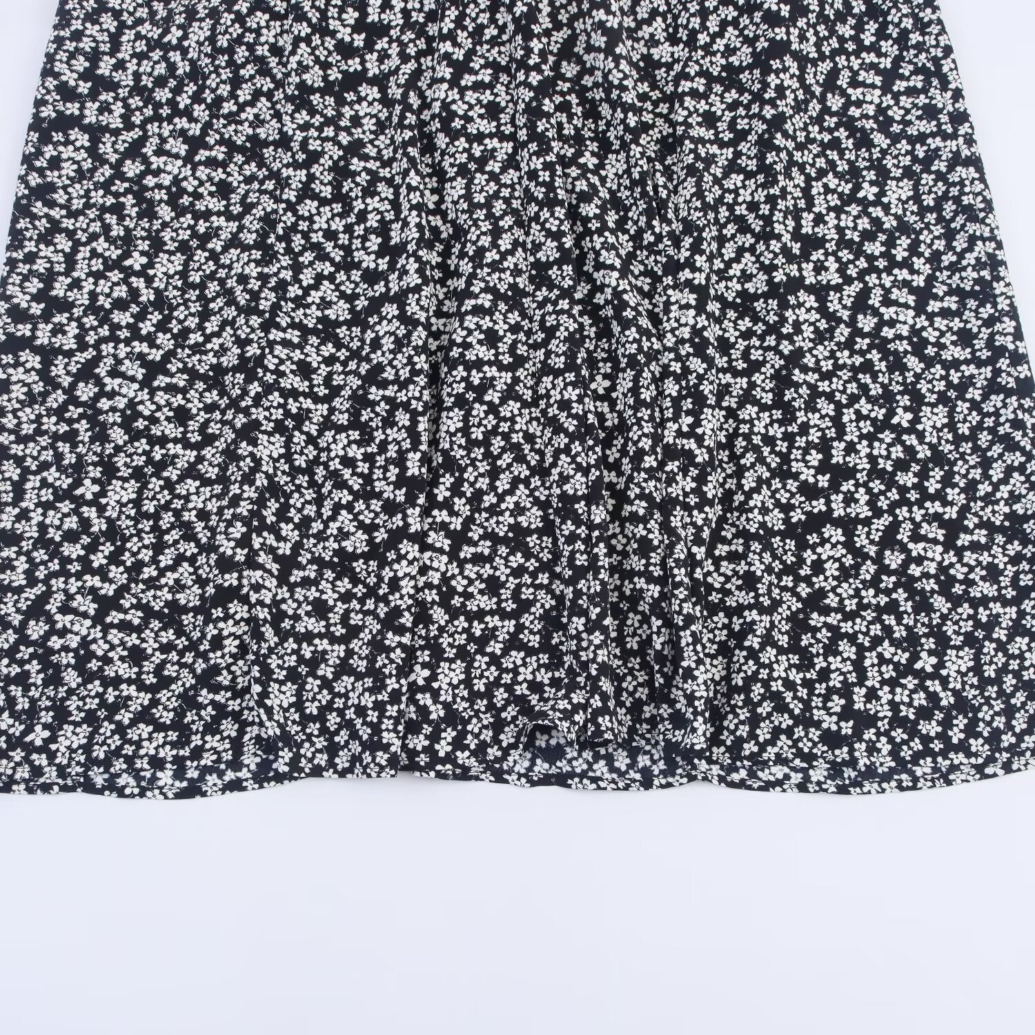 Women's Sweet Fashion Flower Printed suspender Midi Dress
