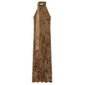 Women's scarf decoration flocked hanging neck dress